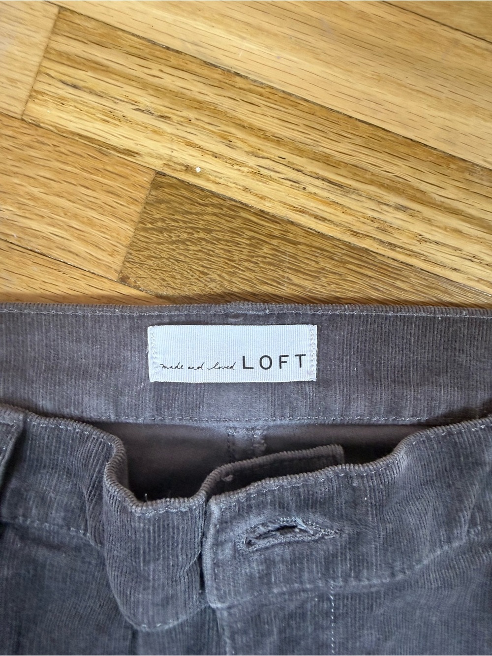 LOFT Corduroy Pants in Dusty Taupe